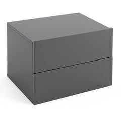 Floating Nightstand with Storage Drawers Wall Mounted for Living Room Bedroom-Gtey