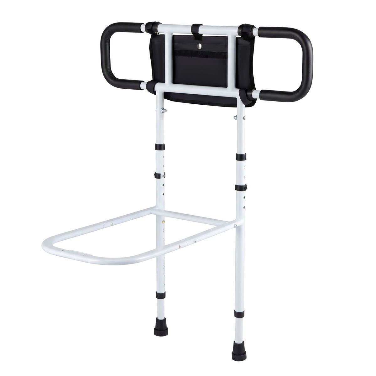 Foldable Bed Rail for Seniors Bed Rail for Elderly Adults Safety with Adjustable Width and Height-White