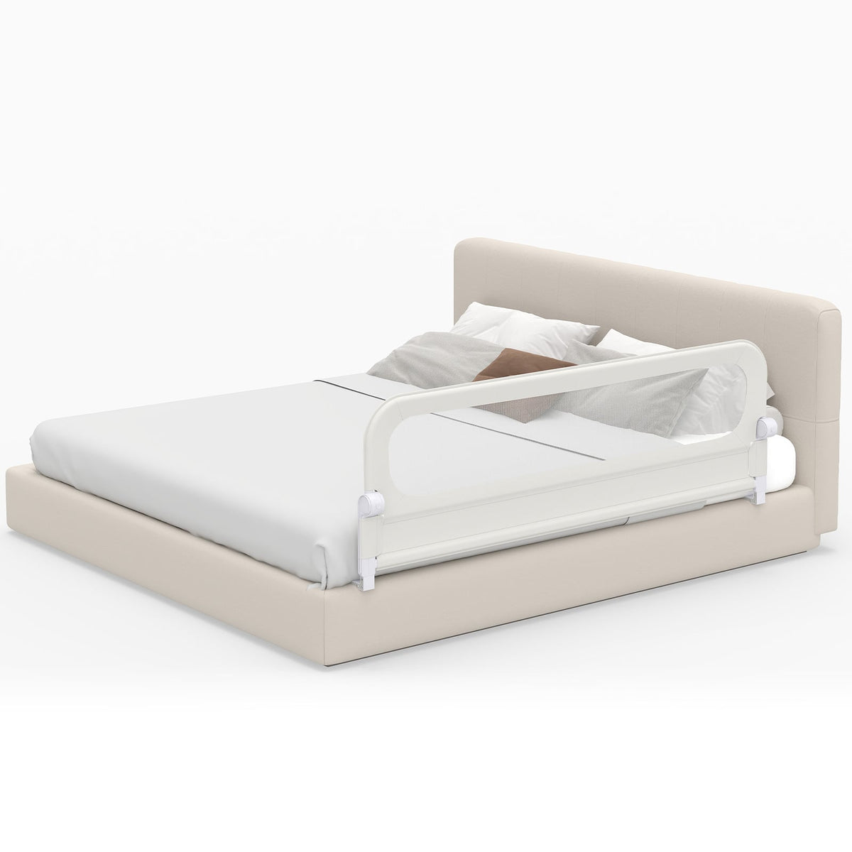 Foldable Bed Rail in White, image 4