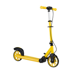 Foldable Kick Scooter with 2 Light-up Wheels and Rear Brake-Yellow
