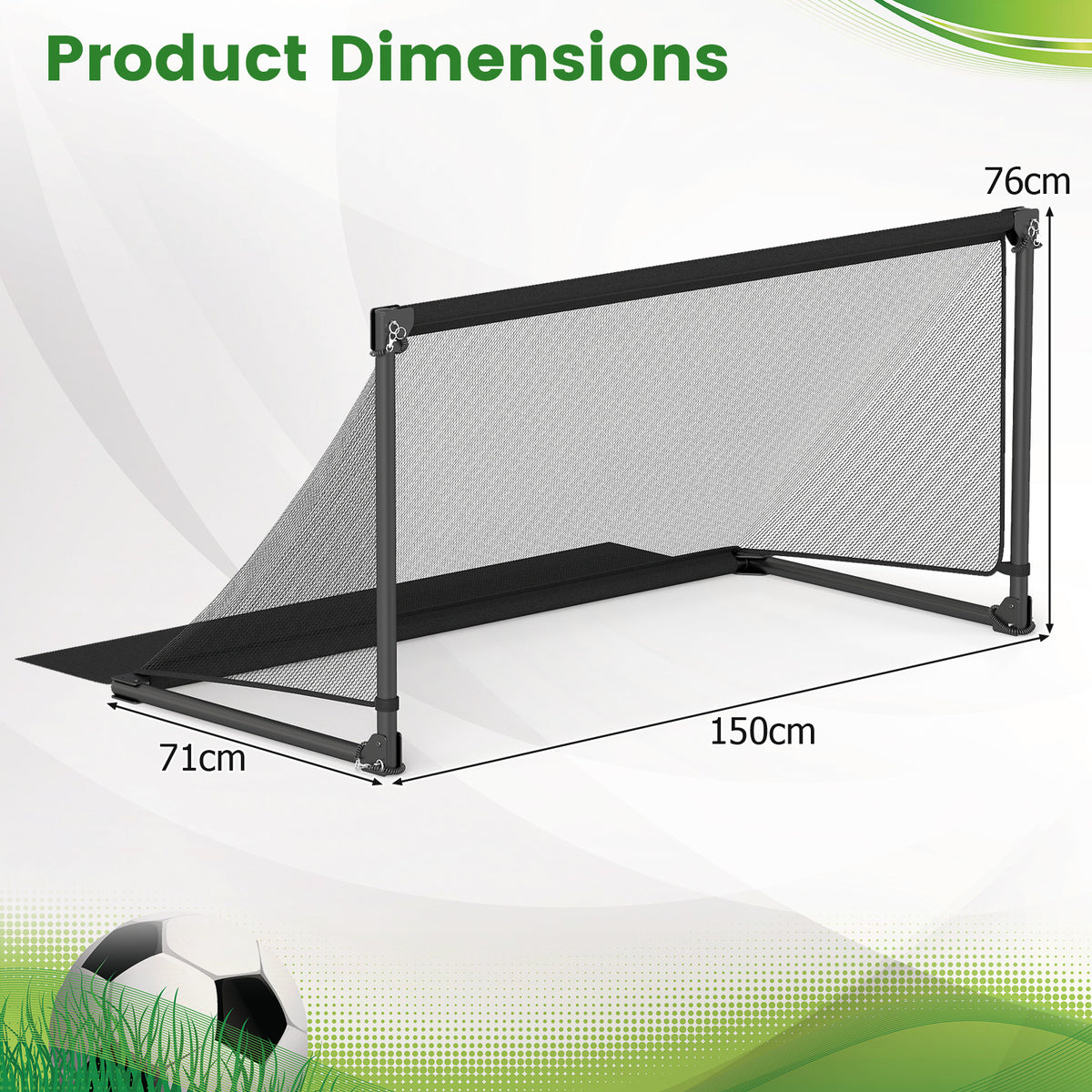 Foldable Pop-up Soccer Goal with Net-L