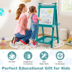 3-in-1 Double-sided Art Easel Foldable Easel for Kids-Green