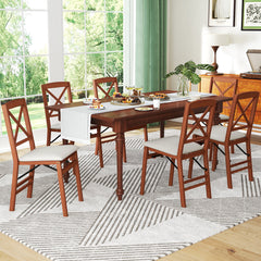 Folding Dining Chairs Set of 2 Kitchen Side Chairs with Padded Seat-Walnut