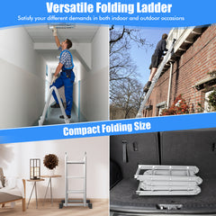 7-in-1 Folding Multi-Purpose Extension Aluminum Ladder