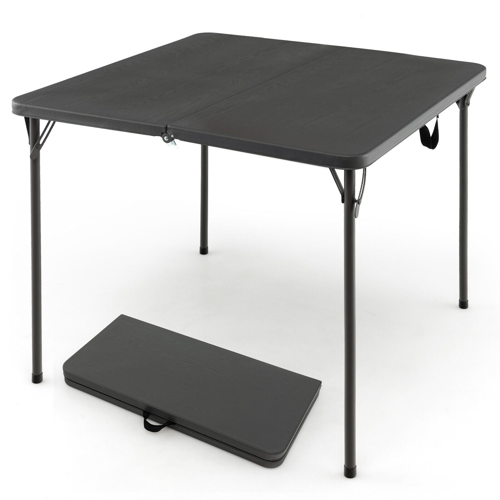 Folding Camping Table with Handle for Indoor Outdoor Use-Grey