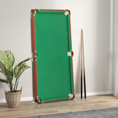 Folding Billiards Table Set with Foldable Legs and Adjustable Foot Levelers