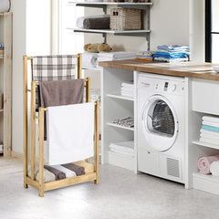 Freestanding Wood Towel Rack in Natural