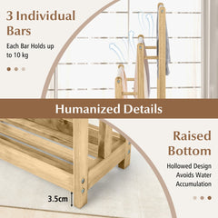 Freestanding Wood Towel Rack in Natural