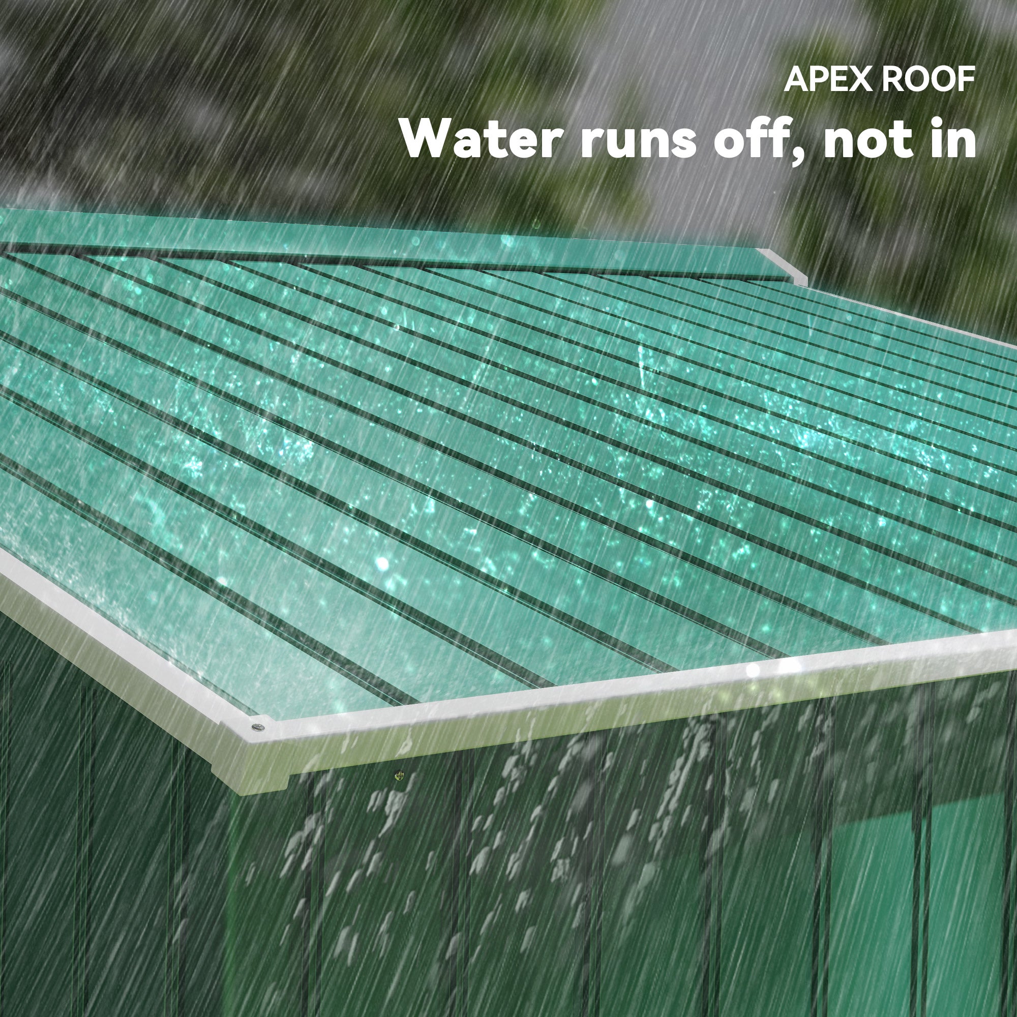 Outsunny 9 x 6ft Metal Garden Shed, Outdoor Storage Tool House with Ventilation Slots, Foundation Kit and Lockable Double Doors, Green