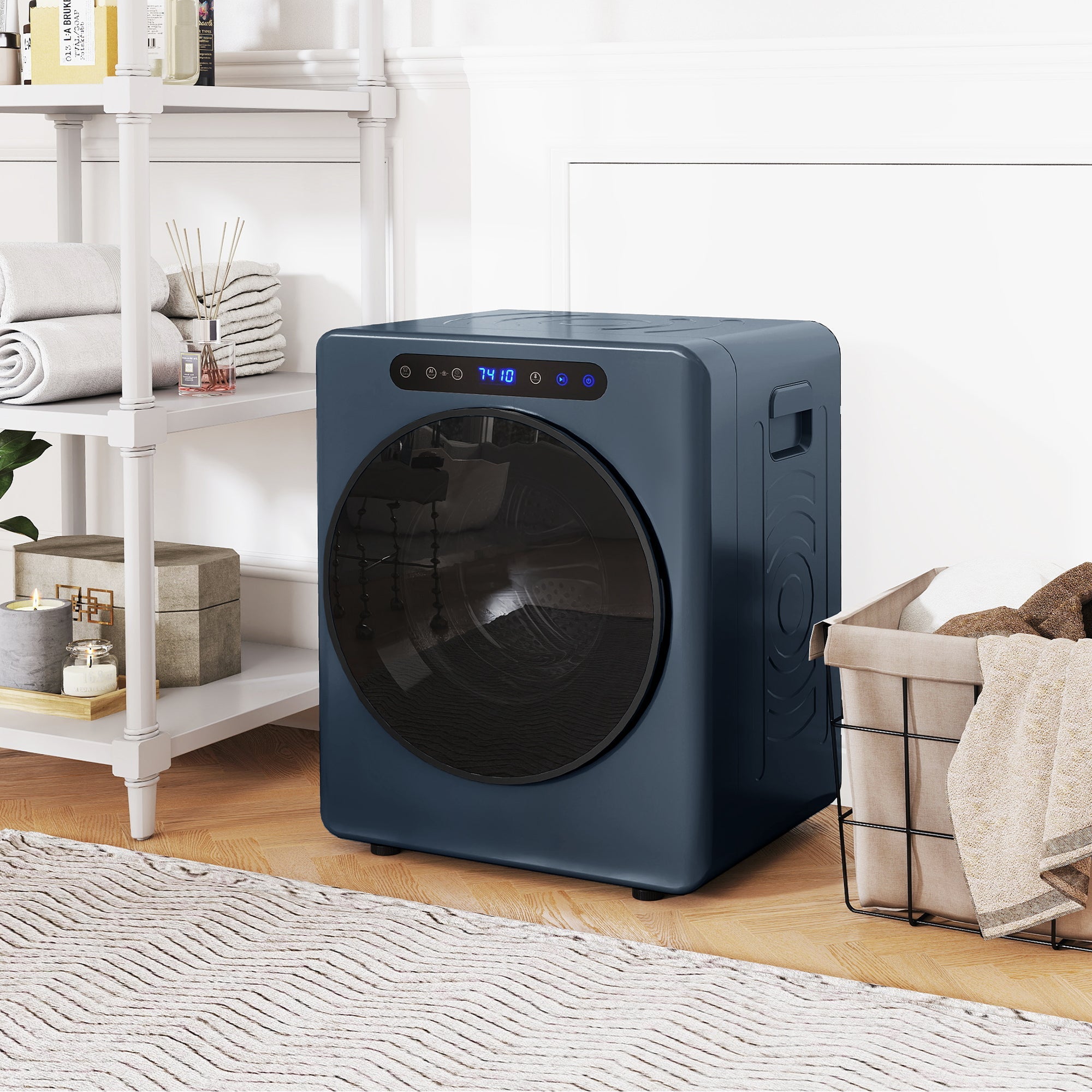 HOMCOM 5kg Compact 40-60â  Tumble Dryer Blue