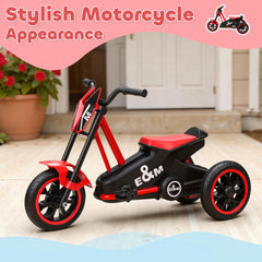 AIYAPLAY Kids Tricycle Baby Trike, Kids Trike with Pedal, 3 Wheel Toddler Balance Bike for Indoor Outdoor Use, Red
