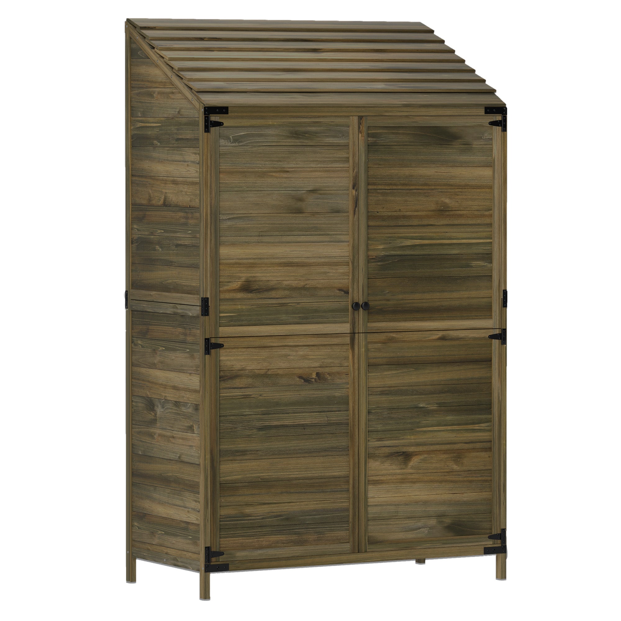 Outsunny 103.5 x 59 cm Wooden Garden Shed - Brown