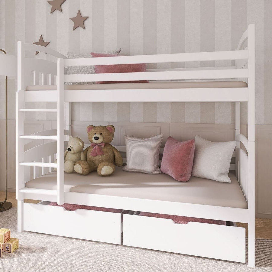 Wooden Bunk Bed Gabi with Storage