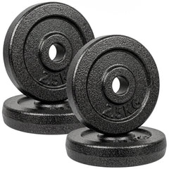 SPORTNOW Weight Plates Set, 1"/2.5cm Weight Disc Pair, 4 x 2.5kg Metal Dumbbell/Barbell Plates for Home Gym