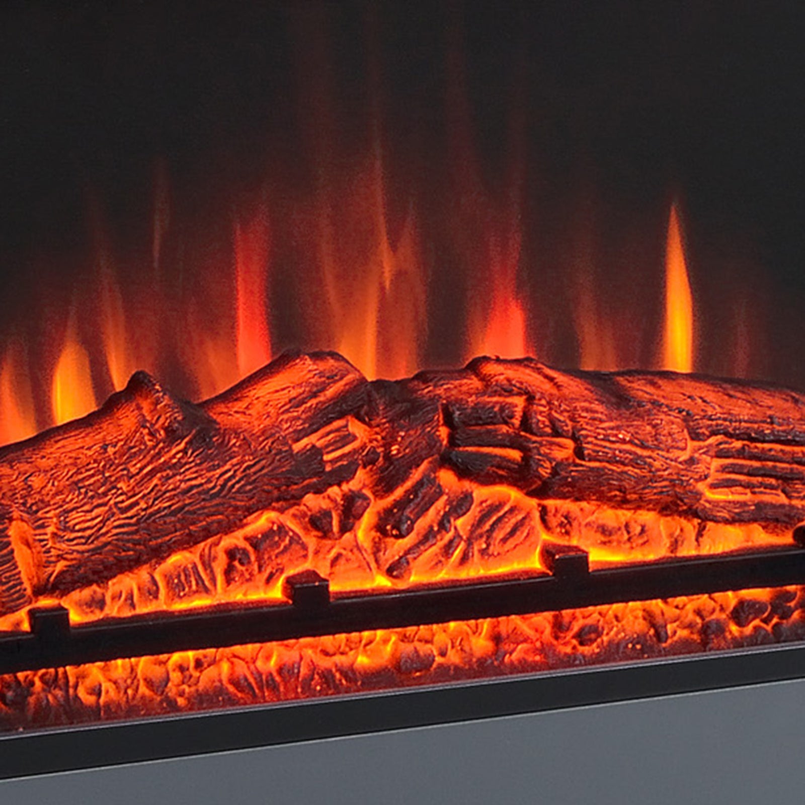 HOMCOM 44" Electric Fireplace Suite with Remote Control, 2000W Freestanding Fireplace Heater with LED Flame Effect, Overheat Protection, 7-Day Programmable Timer, White