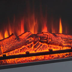 HOMCOM 44" Electric Fireplace Suite with Remote Control, 2000W Freestanding Fireplace Heater with LED Flame Effect, Overheat Protection, 7-Day Programmable Timer, White