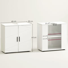 kleankin Under Sink Cabinet with Shelf - White