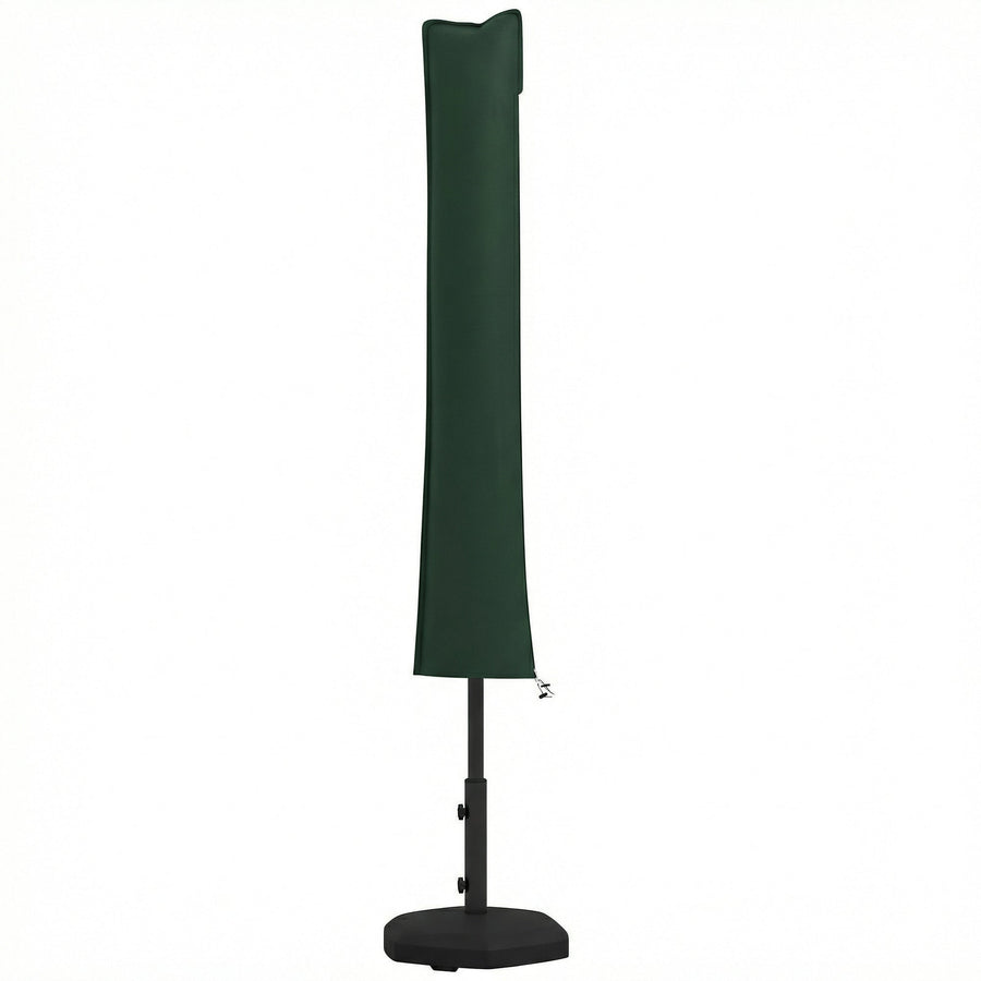 Outsunny Parasol Cover, Cantilever Umbrella Cover for 2-3.5 m Parasols, Banana Umbrella Protector with Zipper, Green