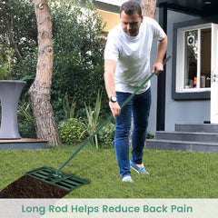 75/91/106 x 25cm Lawn Leveling Rak with Ergonomic Handle-75 x 25 cm