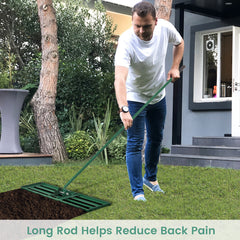 75/91/106 x 25cm Lawn Leveling Rak with Ergonomic Handle-106 x 25 cm