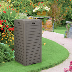 117.5 L Gallon Large Trash Bin in Coffee, image 2