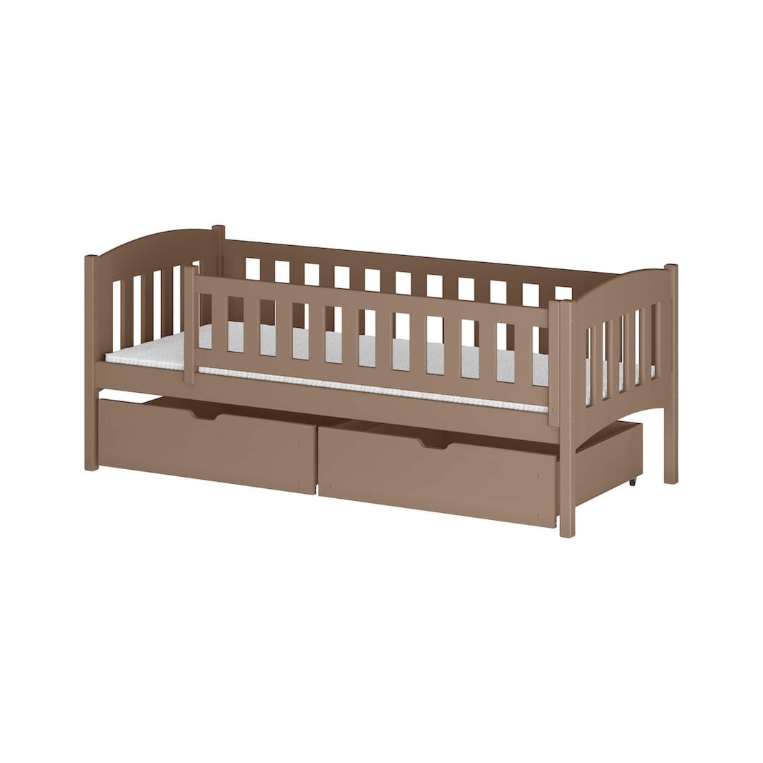 Wooden Single Bed Gucio with Storage