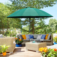 Outsunny 2.5m Shanghai Garden Parasol Umbrella in Green, image 2