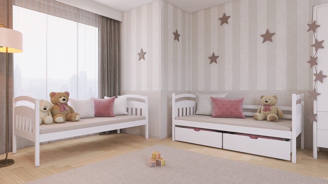 Wooden Bunk Bed Gabi with Storage