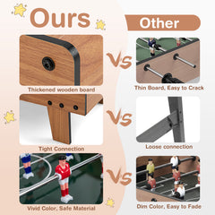 Game Room Size Football Table Space Saving Table Football-Natural