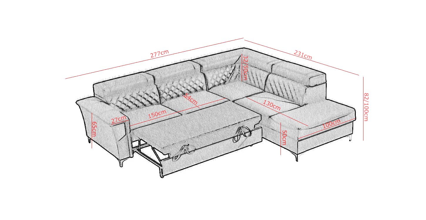 Garry I Corner Sofa Bed