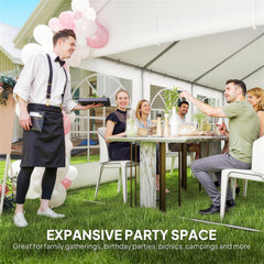 Outsunny 6 x 4 m Party Tent, Heavy Duty Gazebo Canopy with Windows, Outdoor Party Wedding Tent with 4 Removable Sidewalls