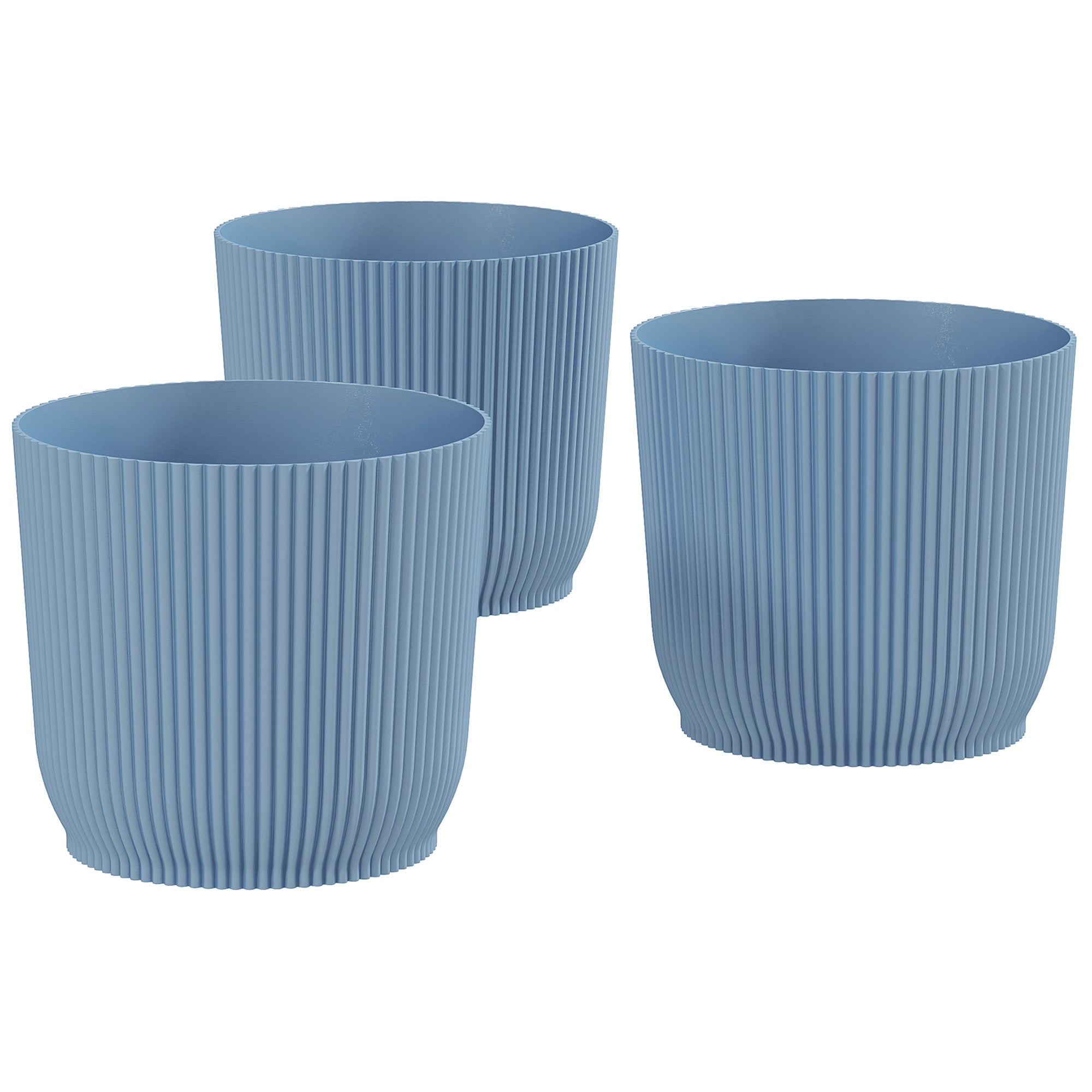 Outsunny Set of Three √ê¬§22cm Planters - Blue