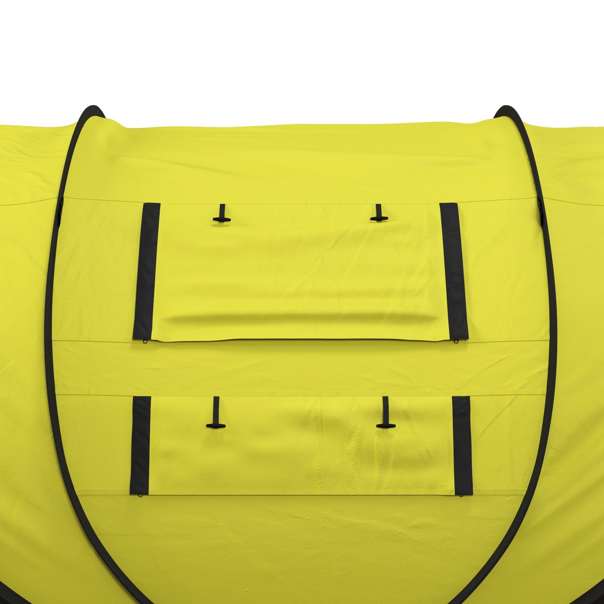 Outsunny 4 Person Pop-up Camping Tent Family Tent with Ground Sheet, 4 Windows and Portable Carry Bag for Beach Outdoor Trip, Yellow