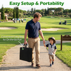 Golf Chipping Game Set 71" x 71" Large Chipping Mat for Indoor and Outdoor Practice
