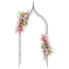 Gothic Style Garden Arbor with Multiple Side Crossbars