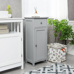 3-Tier Free-Standing Bathroom Cabinet with Drawer-Grey