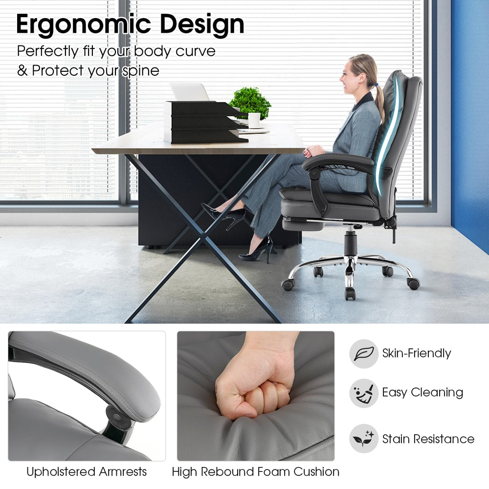 The office chair in use by a person with close-up details of the armrest and seat cushion