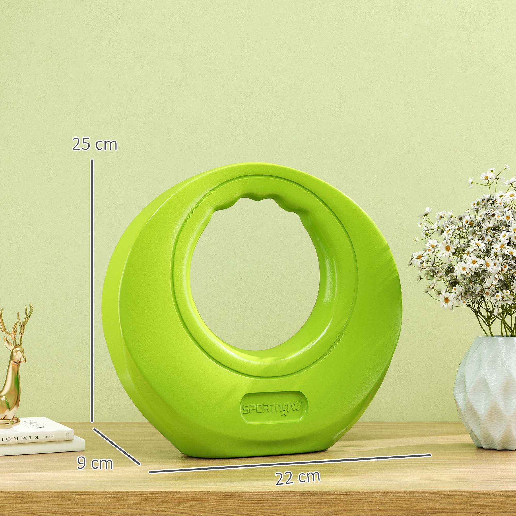 SPORTNOW 8kg Kettlebell, Soft Kettle Bell with Wide Handle for Home Gym, Weight Lifting, Strength Training, Green