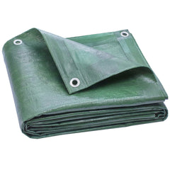 Outsunny 4 x 6m Waterproof Tarpaulin, 90GSM Tear-Resistant PE Tarp with Reinforced Grommets, UV Protected Cover