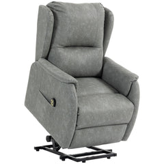 HOMCOM Power Lift Recliner Chair, Dual Motor Electric Lift Chair for Elderly with Remote Control, Grey