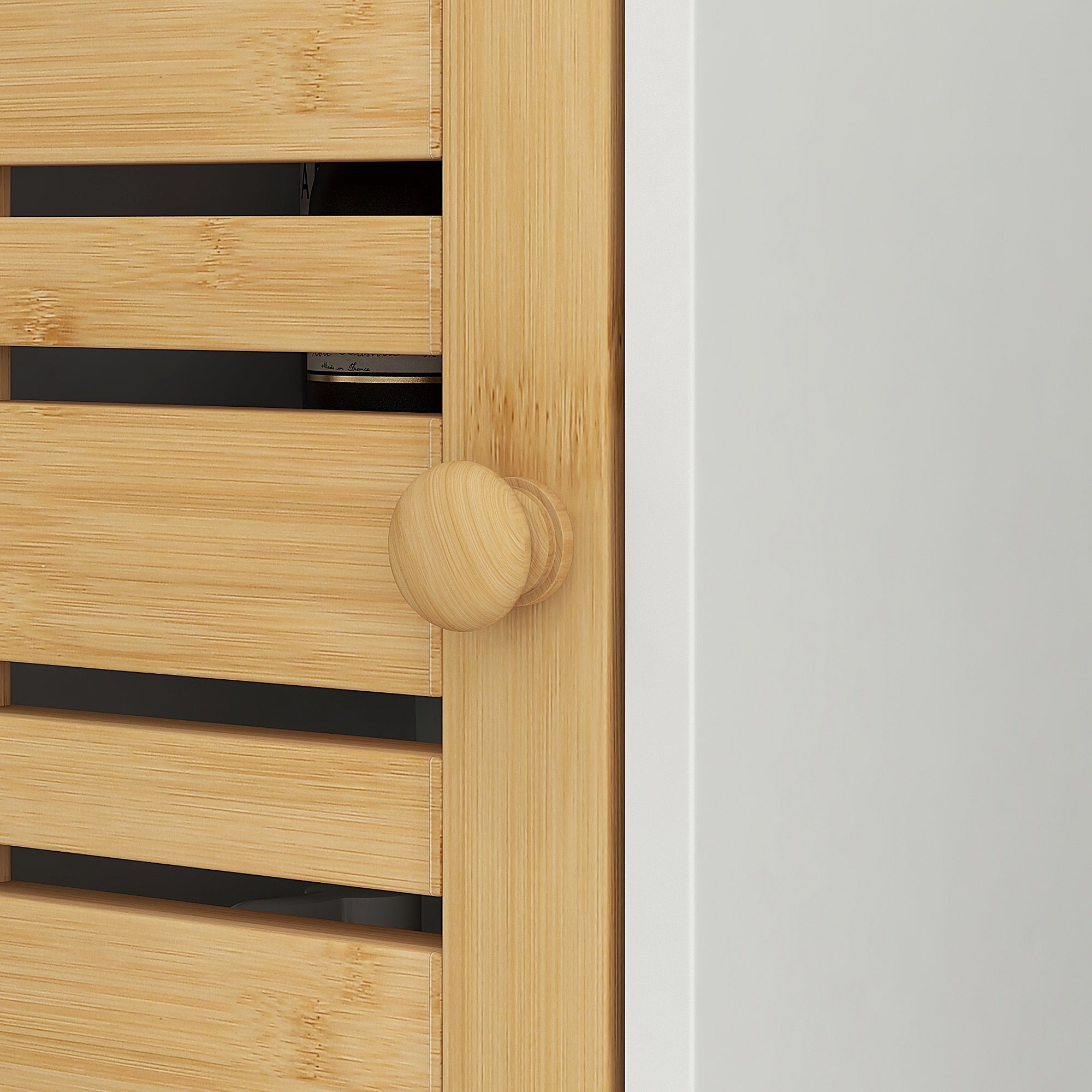 HOMCOM Bathroom Cabinet with Toilet Paper Holder - White