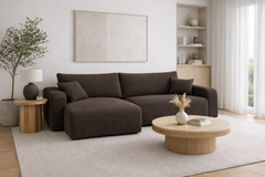 Corner Sofa Bed HAVANA Brown