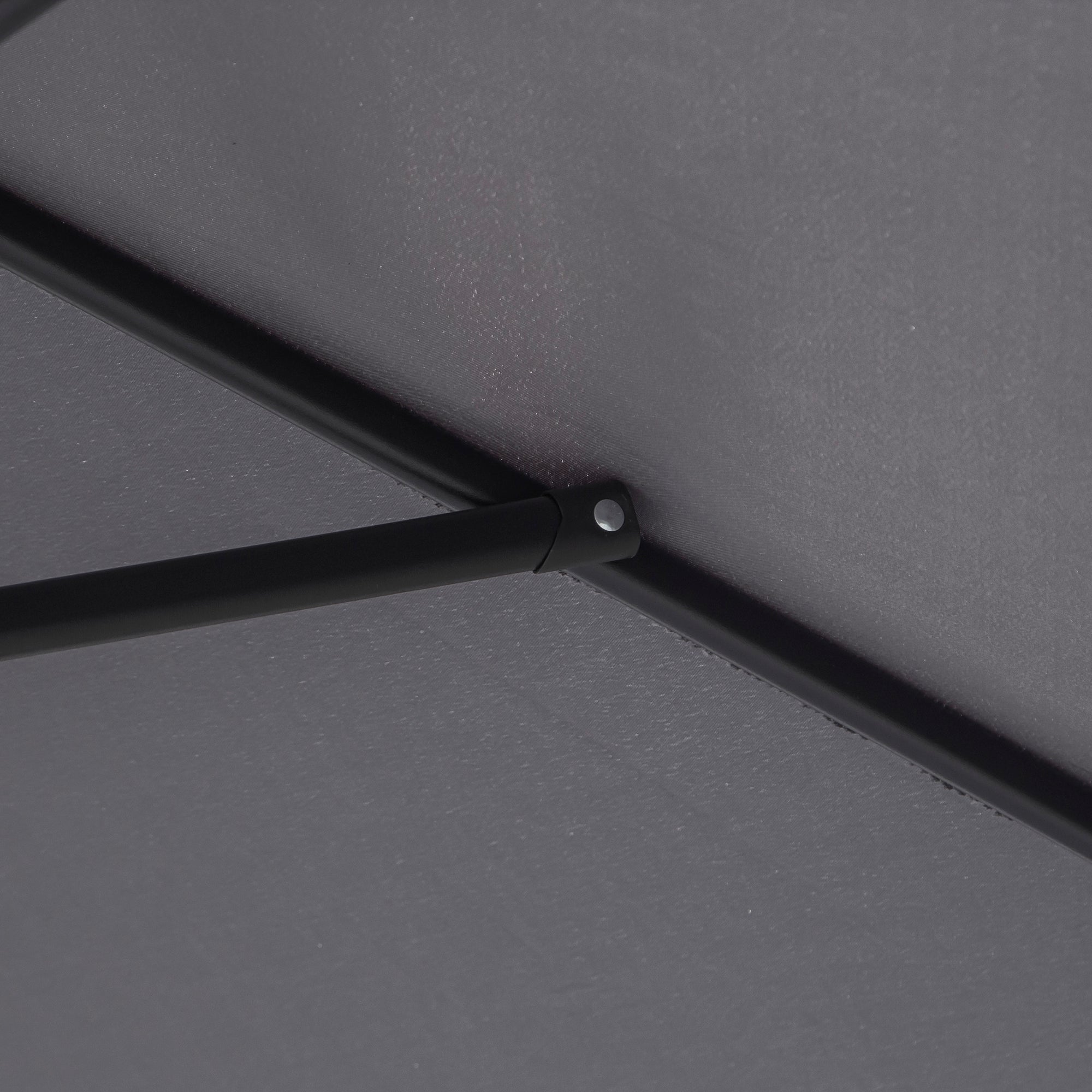 Outsunny 2.6M Garden Parasol Umbrella with Tilt and Crank, Outdoor Sun Parasol Sunshade Shelter with Aluminium Frame, Grey