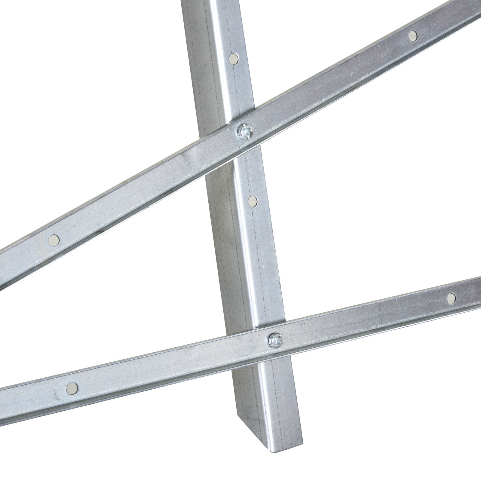 DURHAND Portable Sawhorse Heavy Duty Steel Adjustable Work Support, Foldable Sawhorse Stand 100 kg Weight Capacity, Silver Tone