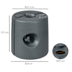 Outsunny HDPE Tent Weights Set of 4, Canopy Weights, Fill with Water or Sand, 48KG