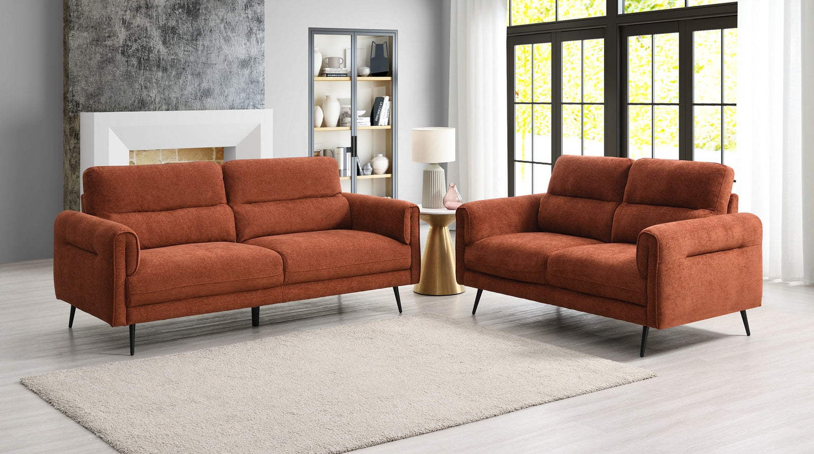 Oakmere Sofa 2 Seater Burnt Orange