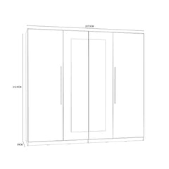 Helen Hinged Door Wardrobe 228cm, image 6