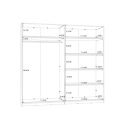 Helen Hinged Door Wardrobe 228cm, image 7