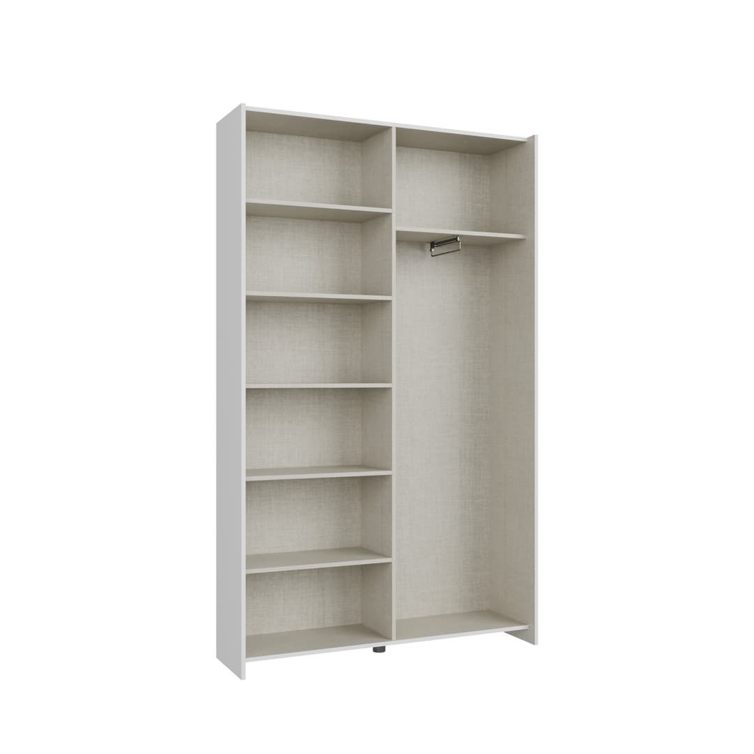 Hofsa Sliding Door Wardrobe 120cm in White, image 3