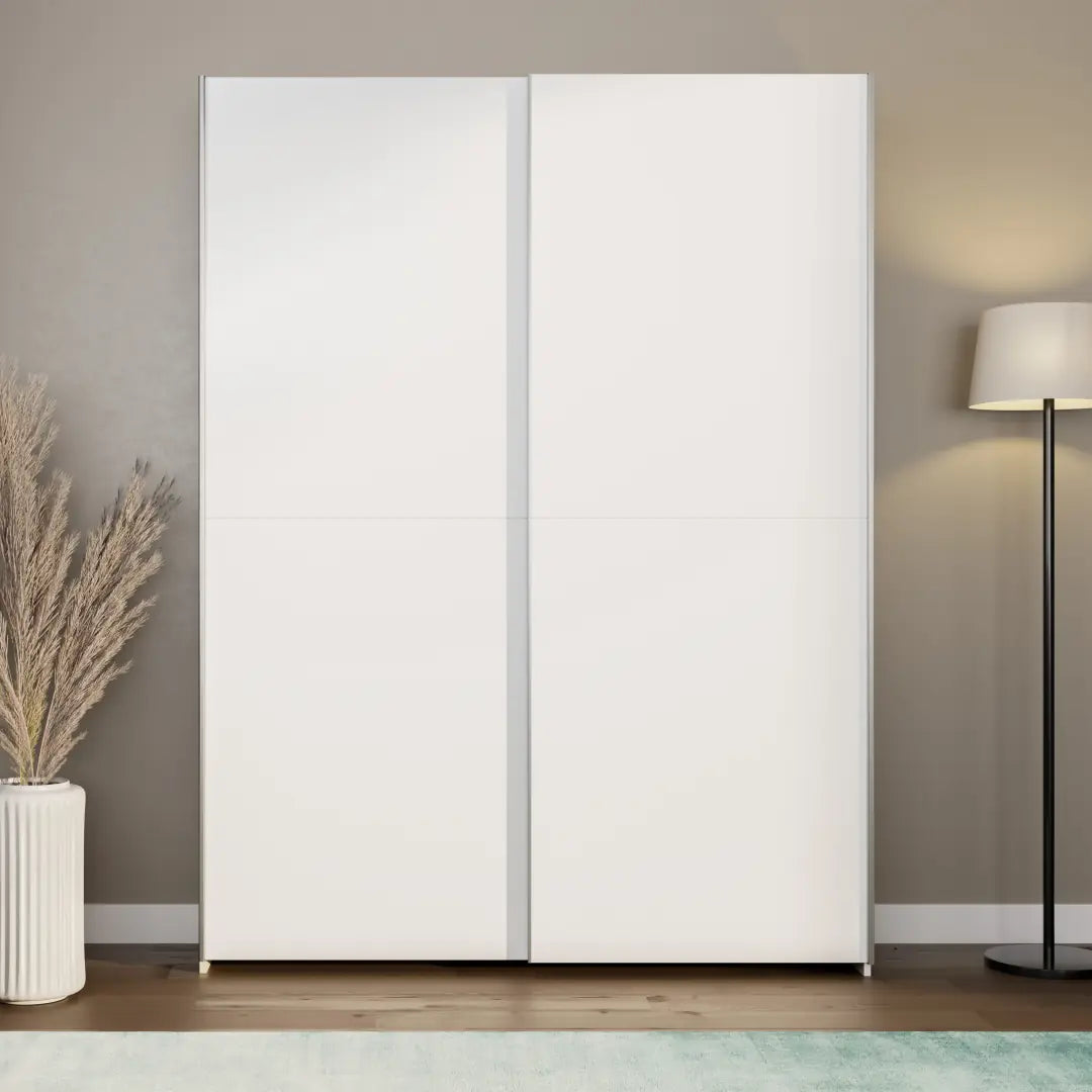 Hofsa Sliding Door Wardrobe 150cm in White, image 10